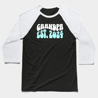 Grandpa Est. 2024 First Time Grandfather Gift Baseball T-Shirt